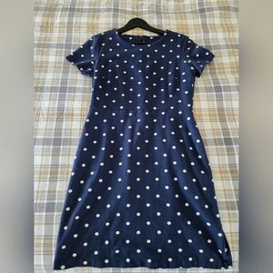 Old Navy, Navy And White Polka Dot Dress